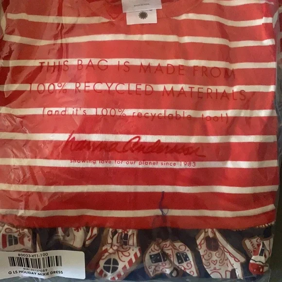 Hanna Andersson Red and Blue Striped Dress - Picture 5 of 5